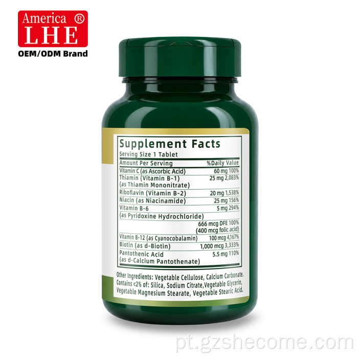 Shecome Super B Complex Comprimidos Metabolismo Energético